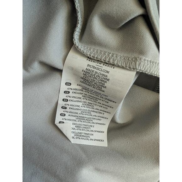 BYLT Premium Basics Hoodie Mens Medium Gray Elite Drop-Cut Long Sleeve Pullover - Picture 3 of 3